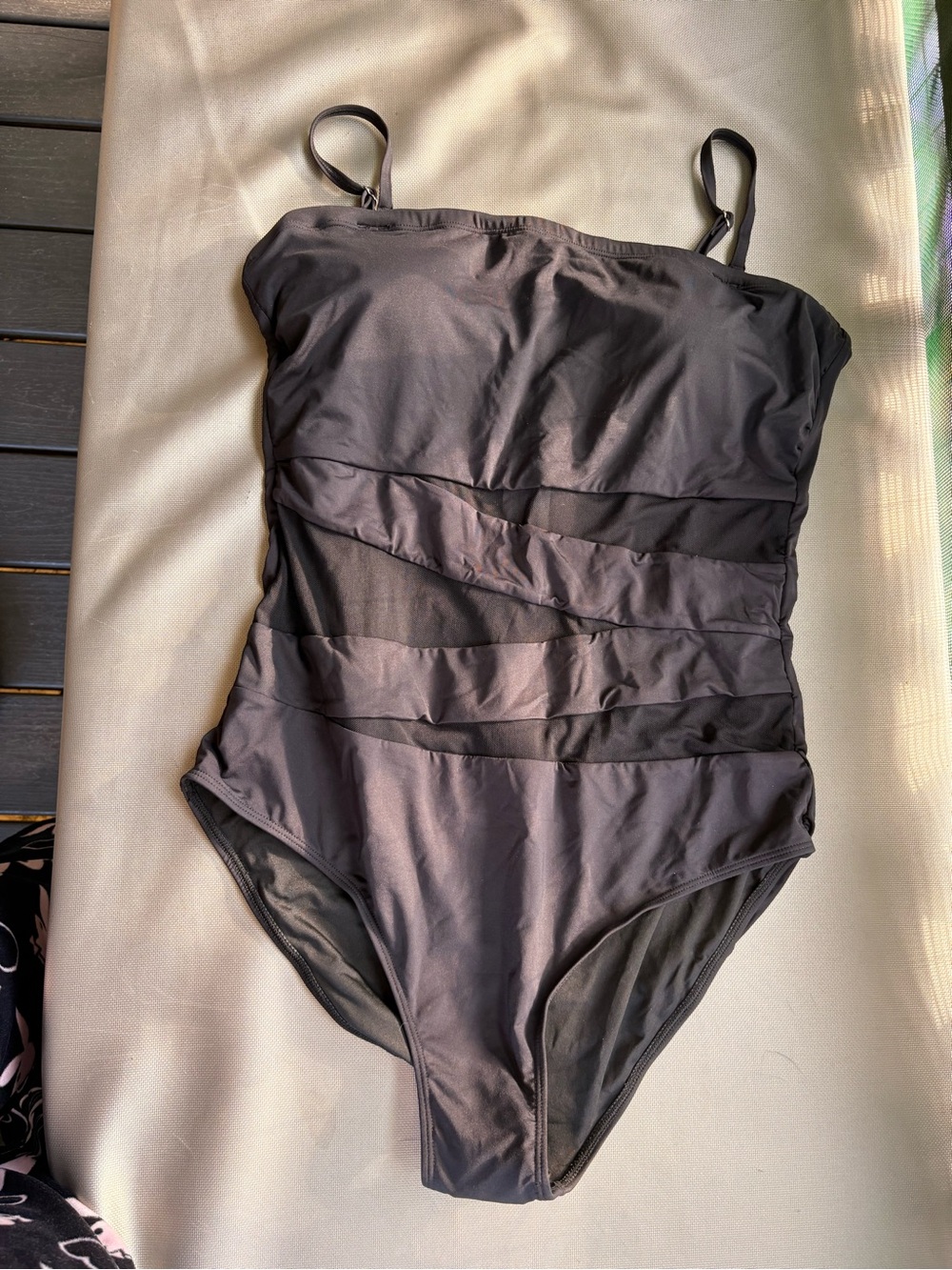 Classic Black One-Piece Swimsuit with Adjustable Straps